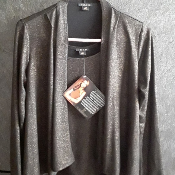 IMAN Tops - Iman 2 Piece Tank and Jacket Set